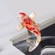 thumbnail image 5 of Figura realista de pez koi de la suerte, miniadorno de resina, escultura creativa de animal. Rojo, 5 of 6
