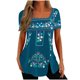 thumbnail image 2 of Puntoco moda mujer casual impresión blusa manga corta camiseta verano botón tops liquidación Puntoco Puntoco-2690, 2 of 6