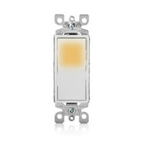Decora 15A Three Pole Rocker 3-Way Illuminated Switch, White