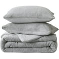thumbnail image 4 of Chezmoi Collection Zane 2-Piece Sherpa Comforter Set, Triangle Quilting Reversible Washed Microfiber Bedding, Twin, Gray, 4 of 9