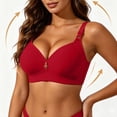 thumbnail image 3 of cocolona Womens Solid Color Bras Push Up Without Underwire For Side Breast Support Adjustable Strap Bras, 3 of 6