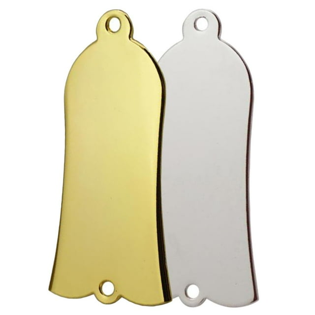 Bunblic 2 Pieces Rod cover two Holes with Screws Solid Iron Plate for Bass Guitar Gold Color