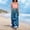 79#Dark Blue, variant on Casual Wide Leg Pants for Women Floral Print Summer Beach High Waist Drawstring Pockets Loose Palazzo Trousers Sky Blue L