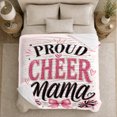thumbnail image 5 of Pink Black And White Cheer, Hand-Lettered Cheer Graphic Style for Cheer Families And Supporters, Housewarming Gift with Cozy Flannel Blanket, Home Decor for Bedroom And Living Room And Family, 5 of 9