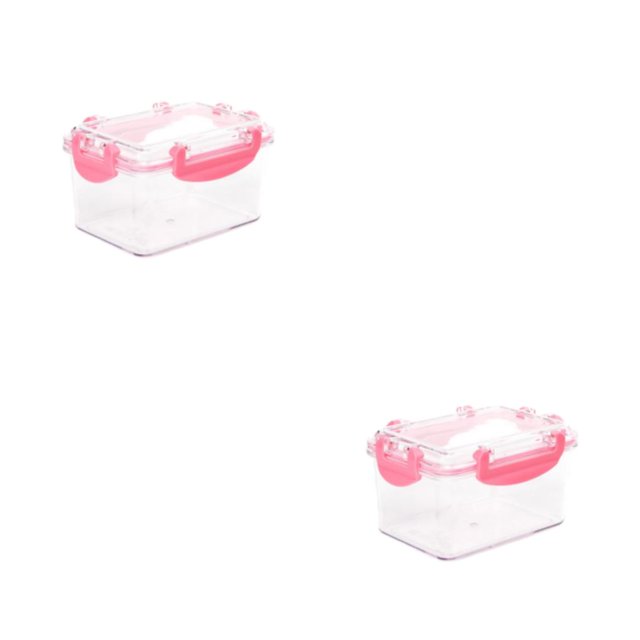 Yuarrent Organizador duradero para un almacenamiento conveniente - Contenedores de almacenamiento de mayor peso ligero Caja resistente rosa 2Conjunto