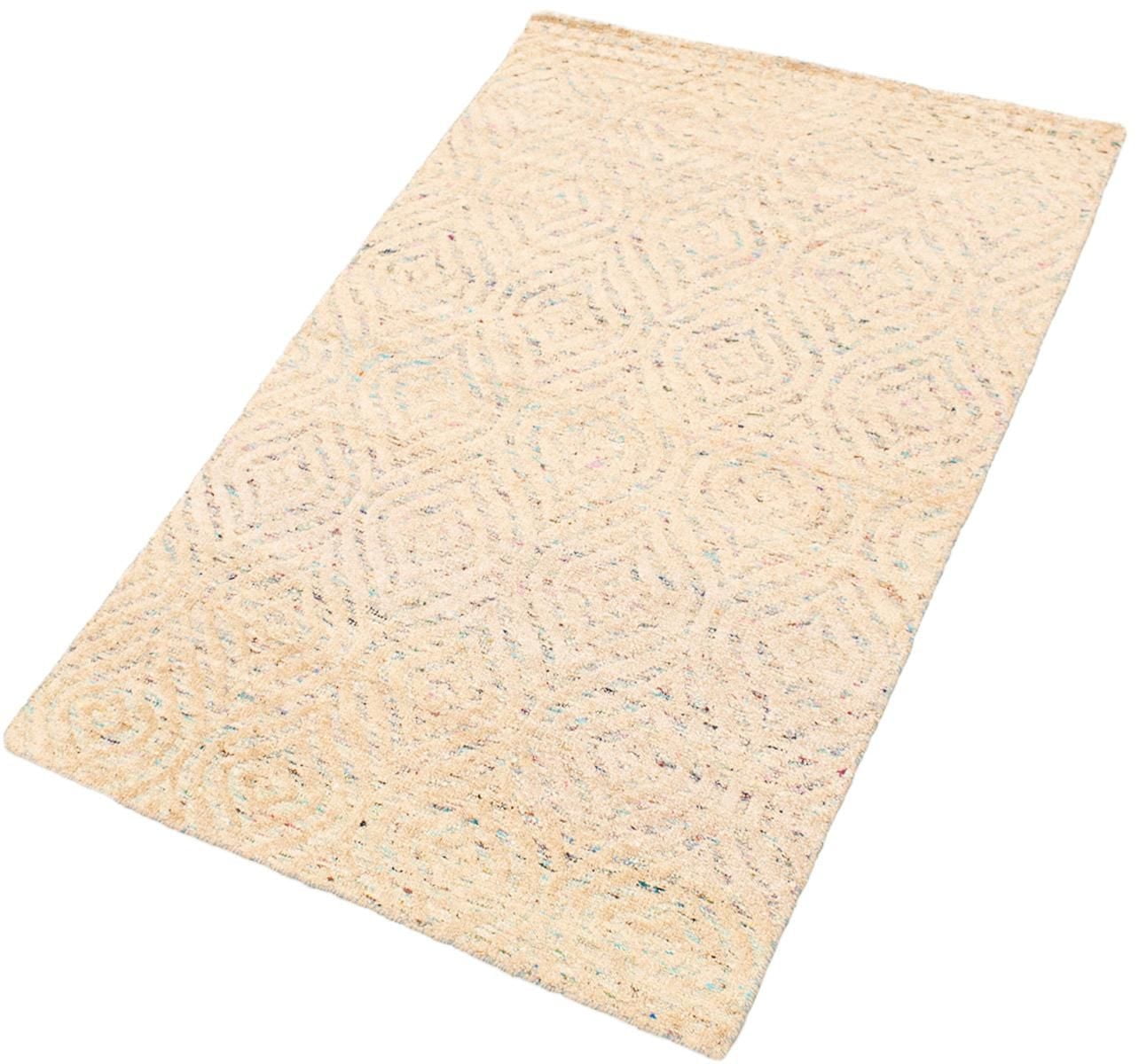 ECARPETGALLERY 5'0" x 7'9" Transitional Sari Silk Hand-knotted Area Rug for Living Room, Dining Room and Bedroom in Yellow