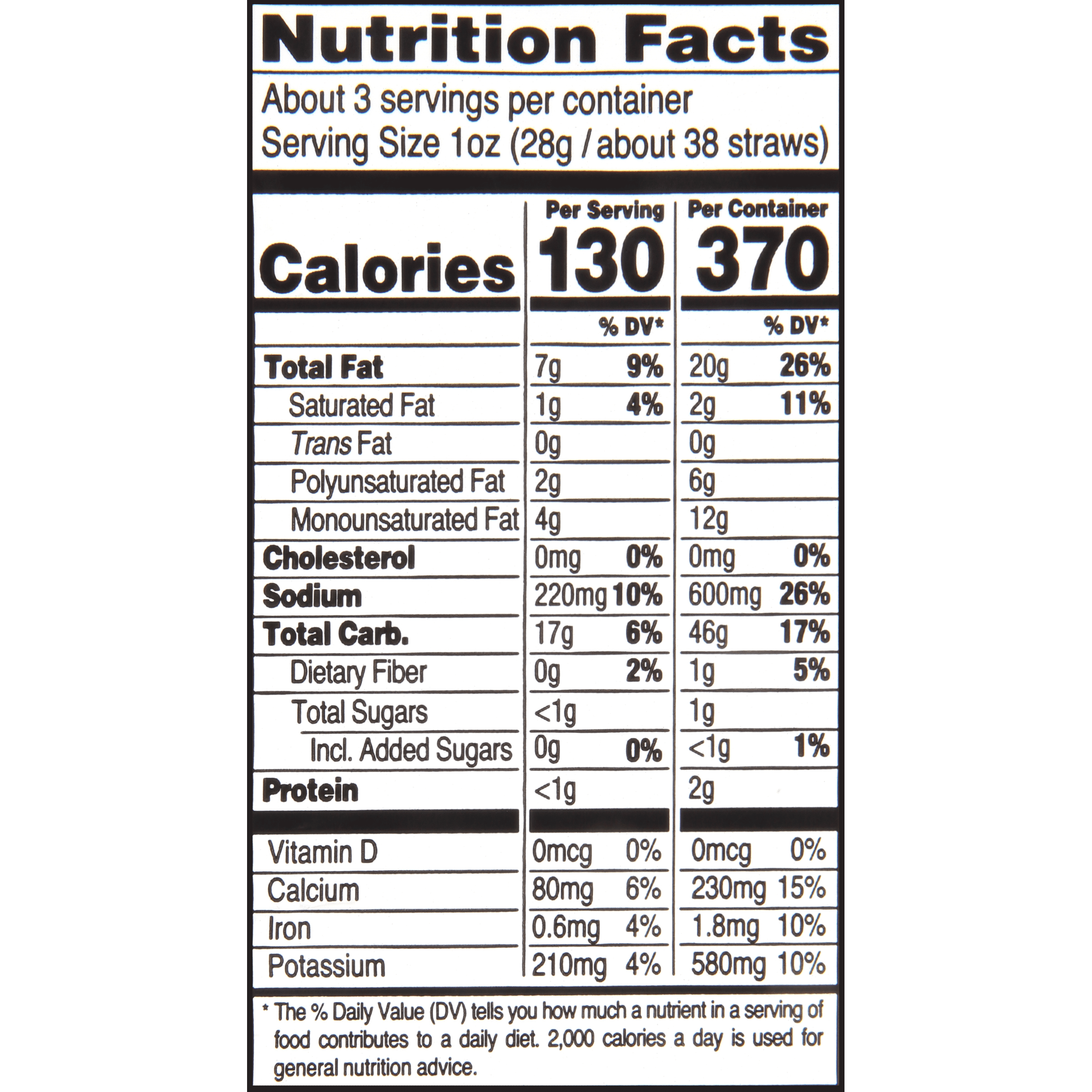 Sensible Portions Garden Veggie Straws, Sea Salt, 2.75 oz