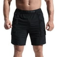 thumbnail image 2 of AXXD Mens Gym Shorts Black Summer Casual Fashion Sports Quick-dry Elastic Side Pocket Mid-waist Shorts Clearance, 2 of 7