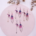 thumbnail image 3 of Pendientes de mariposa, pendientes de simulación de alas de cigarra de moda fresca, pendientes de novia con borlas largas, 3 of 6