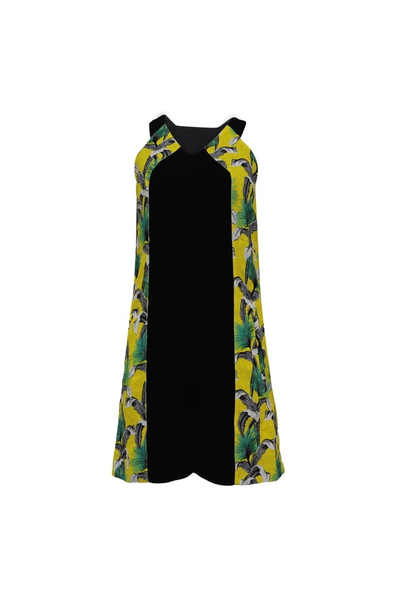 Pre-Owned Proenza Schouler Printed Mini Dress in Yellow Acetate