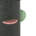 thumbnail image 4 of DecMode 12" Textured Black Ceramic Vase with Multicolor Half-Moon Accents, 4 of 9