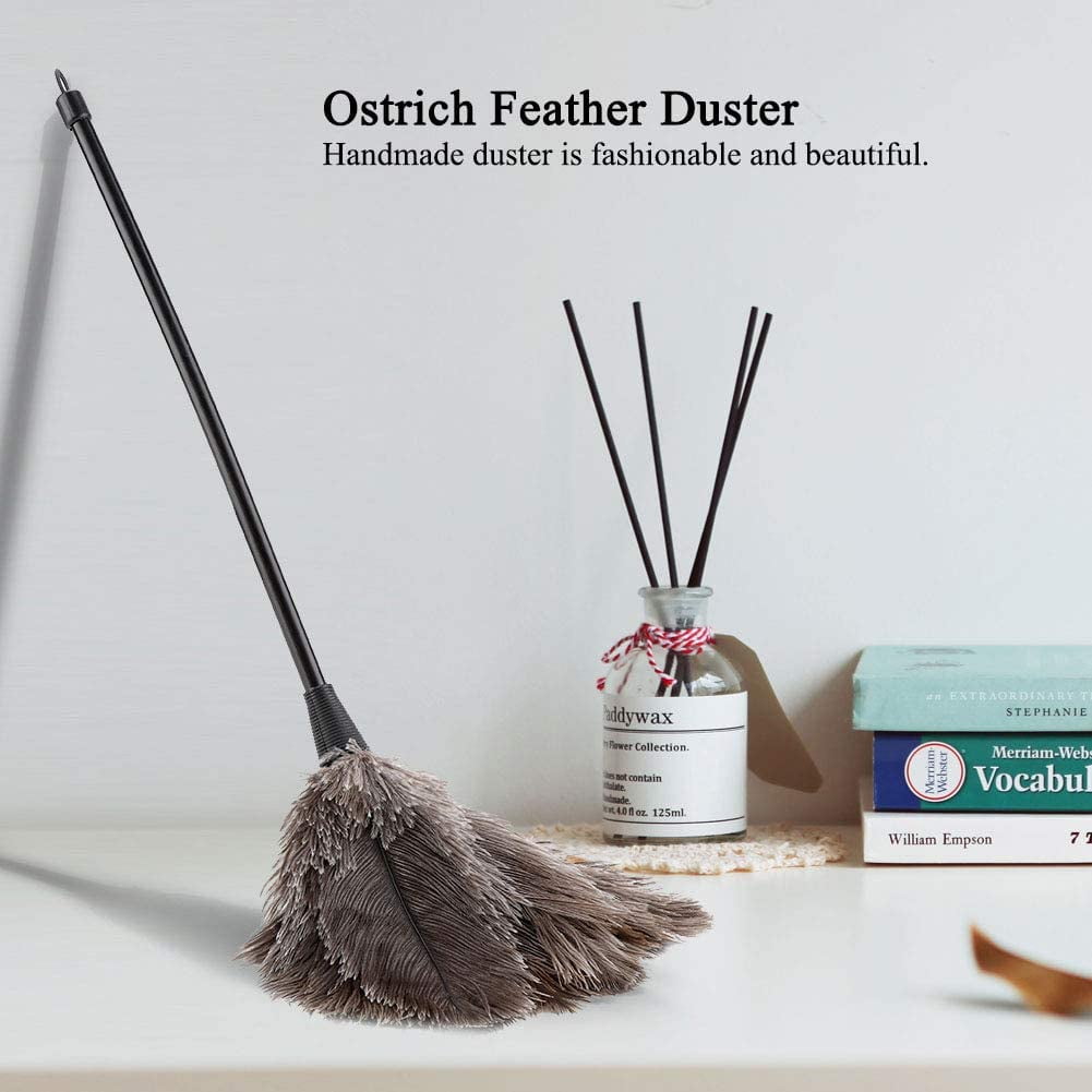 Mini Ostrich Feather Duster, Dusters Killer, Mini Duster, Handmade Duster for Books Keyboard