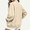 thumbnail image 3 of gbyLJF Women's Half Zip Pullover Hoodies Drop Shoulder Contrast Zipper Y2K Casual Stylish Sweatshirt, 3 of 7