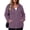 08 Purple, variant on Gleelist Plus Size Hoodies For Women Lightweight Long Sleeve Zip Up Hooded Sweatshirt Trendy Ribbed Knit Jackets With Pockets XL-5XL
