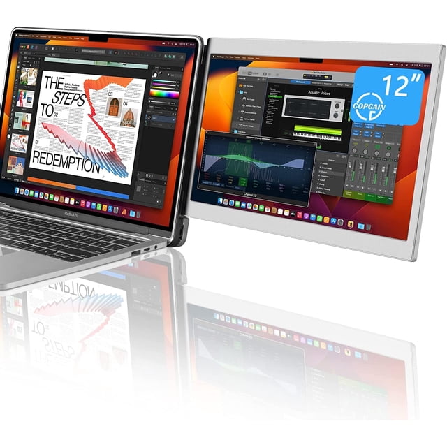 Monitor portátil CopGain 12" Extensor de pantalla para laptop FHD IPS