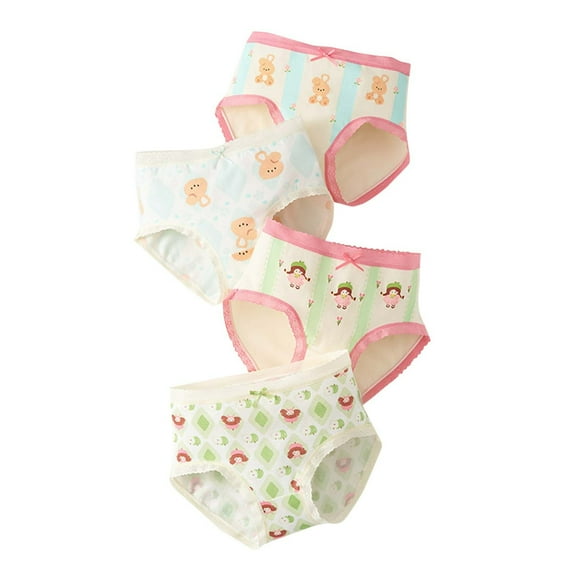 Bovxnpu Boys Girls Underwear Toddler Panties, 4PC Girls Cotton Briefs, Children's Underwear Cotton Girls' Underwear 3 Years