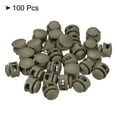 thumbnail image 3 of Cord Locks, Round Spring Toggle Stopper for Drawstring Bag Shoelaces, Olive Drab 100 Pack, 3 of 5