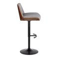 thumbnail image 5 of Corazza Adjustable Bar Stool, Chrome Bar Stools, Bar Chairs, Swivel Bar Stools, Bar Stools Set of 2 (Light Grey), 5 of 6