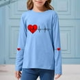 thumbnail image 6 of Auroural Toddler Girl Clothes 5T Shirt CUHK Printed Round Neck Top For Spring And Summer Casual Pullover Boys And Girls Long Sleeved Base Shirt Light Blue, 6 of 6