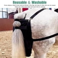 thumbnail image 4 of Reusable Horse Manure Catcher Bag & Poop Diaper, Easy Fit Lightweight Oxford Cloth Equine Waste Collection System for Riding, Park & Street Use, Black - Large Capacity, 4 of 8