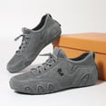 thumbnail image 3 of ZELAND Unisex Big & Tall Breathable Leather Outdoor Hiking & Casual Trainer Shoes, Wide Width, All-Season Comfort, 3 of 6