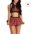 thumbnail image 1 of Conjunto de ropa interior sexy Traje de traje de escenario de tentación uniforme Traje de ropa de cosplay suave, Negro, M kenally XX000043-10, 1 of 7