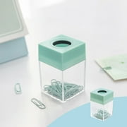 Aursykel Magnetic Paper Clip Storage Bucket for Office Supplies Convenient Desk Organizer for Pins Clips Stationery Container with Magnetic Top Cute and Compact Design 5 Pack