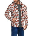 thumbnail image 2 of Kdxio Red Ladybugs Print Men Hoodies Casual Hoodies for Men with Zip Pockets Full Zip Long Sleeve Sweatshirt Sports Hooded Jacket-Medium, 2 of 5