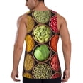 thumbnail image 3 of Fotbe Spices And Herbs Pattern Men's Quick Dry Workout Tank Top Gym Muscle Tee Fitness Bodybuilding Sleeveless T Shirt Breathable Workout Shirt-Small, 3 of 9