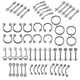 thumbnail image 4 of 110 piercings corporales de acero inoxidable de 1,2 mm para ombligo. 1.2x10mm, 4 of 9