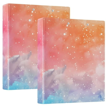 Fantasy Space Galaxy 3 Ring Hardcover Binders 1.5" Round Rings for Letter-Size Folder Paper Organizer Pockets for Office Student Recipe 1 Pack