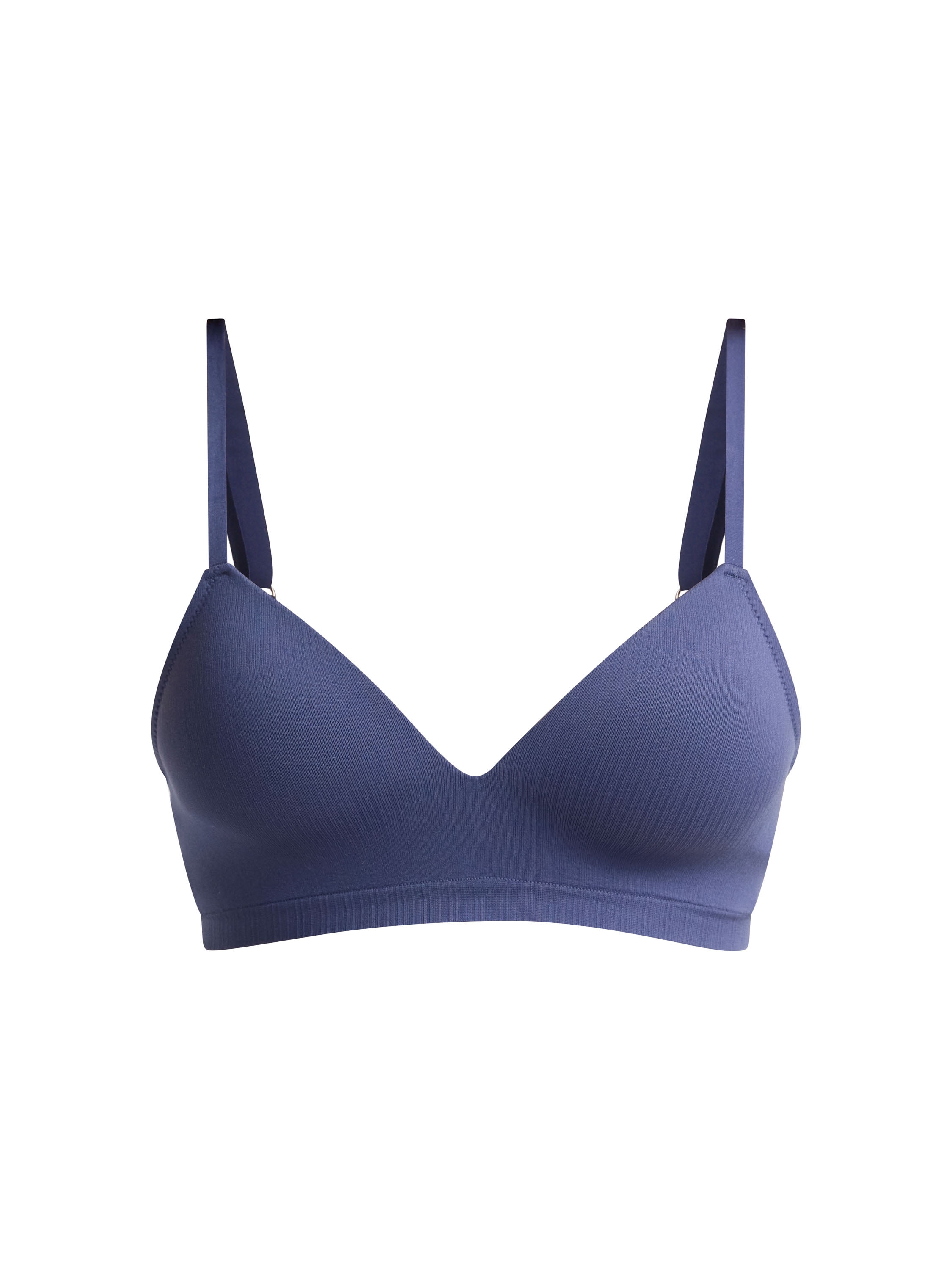 Joyspun Women's Wireless Seamless Matte Mini Rib Bra, Sizes XS-3XL