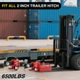 thumbnail image 5 of Nilight Forklift Trailer Hitch Attachment Clamp On Dual Pallet Fork Tow Hitch Adapter Fits 2" Receiver, 6500 lbs Capacity Heavy Duty Forklift Towing Adapter Red, 5 of 9