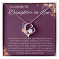 thumbnail image 2 of Daughter in Law Gift Necklace, Birthday, Wedding Gift Necklace for Daughter in Law, Forever Love Necklace From Mother in Law, Father in Law, 2 of 15