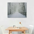 thumbnail image 2 of COMIO  Large Fiber Optic Wooden Bridge Canvas Wall Art, White, 2 of 4