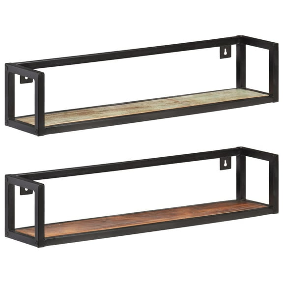 vidaXL Wall Shelves 2 pcs 31.5" Solid Reclaimed Wood