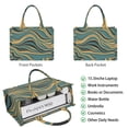 thumbnail image 2 of Large Capacity Tote Bag,Teal Gold Marble Pattern Handbag Fashion Luxury Tote Bag,15.7"x13"x 5.1" Inches,Laptop Compatible, 2 of 6