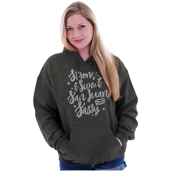 Strong Sweet San Juan Puerto Rico PR Hoodie Sweatshirt Women Brisco Brands S