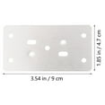 thumbnail image 2 of OULII Kit de Réparation d'Armoire de Cuisine 6 Pcs Charnière Rectangulaire Argentée Planche de Réparation de Remplacement, 2 of 8