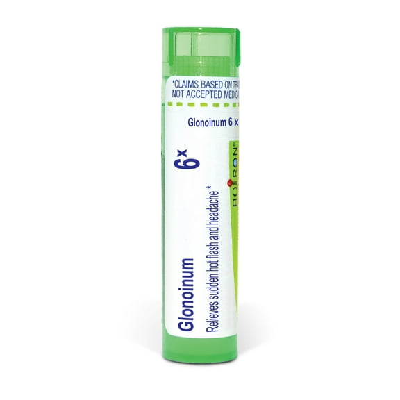 Boiron Glonoinum 6X, Homeopathic Medicine for Sudden Hot Flash And Headache, 80 Pellets