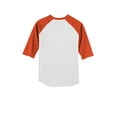 thumbnail image 6 of Sport Tek Teen Unisex Regular Colorblock Jersey White/Deep Org Small, 6 of 6