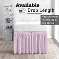 thumbnail image 4 of Egylin Dorm Room Bed Skirt 800TC Egyptian Cotton - Ruffled Style Dorm Sized - Egyptian Cotton Bed Skirts Tailored ( Twin XL/ 50" drop , Pink), 4 of 5