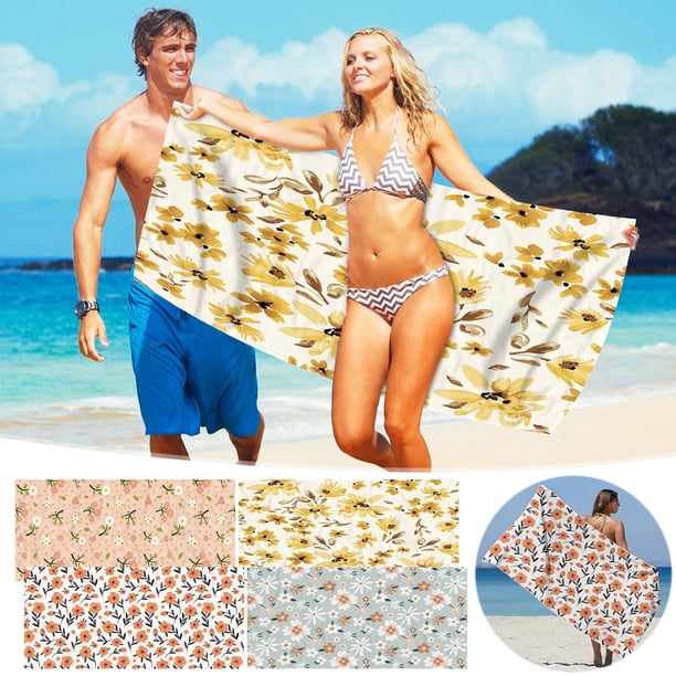 Xihbxyly Toalla de Playa de Microfibra, Ligera y Resistente a La Arena, de Secado Rápido y Suave, Ideal para Viajes, Ideal para Playa, Piscina, Yoga y Camping. Tamaño: 76 X 152 Cm.