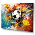 thumbnail image 2 of Designart "Abstract Representation of a Soccer Ball" Sports Wall Decor, 2 of 5