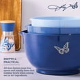 thumbnail image 4 of Dolly Parton Plastic Mixing Bowls with Mess-Free Spout, Blue, 4 of 17