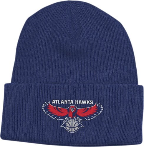 Atlanta Hawks Adidas NBA Basic Logo Blue Cuffed Knit Hat by Adidas
