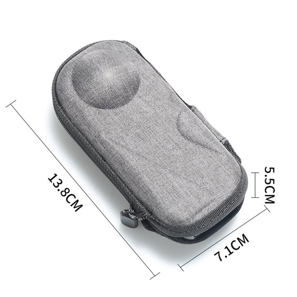 Transporte para Insta360 X4 Estuche portátil Tamaño pequeño Bolso rígido Gris claro Gris