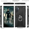 thumbnail image 3 of for Galaxy Note-10-Plus Case: Samsung Note 10 Plus Case with [2 Pack] Camera Lens Protector, Military-Grade Shockproof Protective Case Cover with Metal Kickstand for Samsung Note 10 Plus, Black, 3 of 7