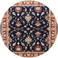 thumbnail image 1 of Ahgly Company Indoor Round Mid-Century Modern Purple Lily Purple Oriental Area Rugs, 4' Round, 1 of 6
