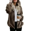 Fashion Women Warm Long Sleeve Casual Solid Zipper Hooded Coat Blouse（Women's Coats & Jackets Shop All）